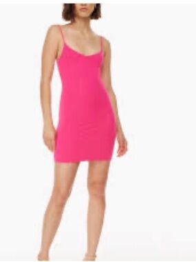 Babaton x Aritzia Contour Cami Mini Dress Bodycon Barbie Pink M. Length 36in